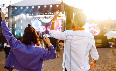 The comfort of an RV at a festival