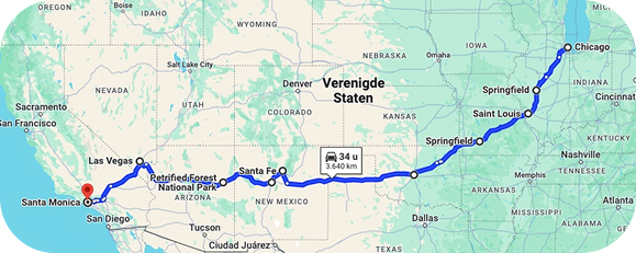 voorbeelroute Route 66 voorbeelroute Route 66