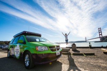 JUCY Trailblazer bij de Golden Gate Bridge in San Francisco  JUCY Trailblazer bij de Golden Gate Bridge in San Francisco