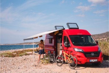 Camper on the beach