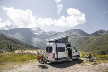 Camper in the mountains