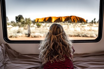 Uitzicht op de Uluru in Australië
